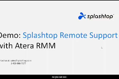 Splashtop Remote Support with Atera RMM Demo