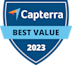 Capterra Best Value 2023 badge