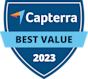 Capterra Best Value 2023 badge