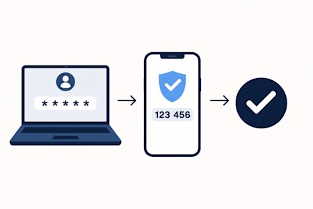 The 2FA process for remote access.
