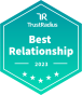 TrustRadius Best Relationship 2023 badge