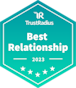 TrustRadius Best Relationship 2023 badge