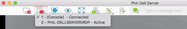 Splashtop interface showing connection options with two sessions