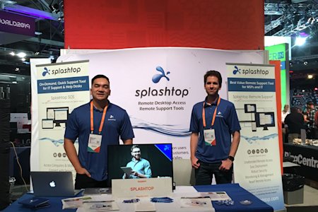Splashtop team presenting remote support tools at SpiceWorld 2019 event