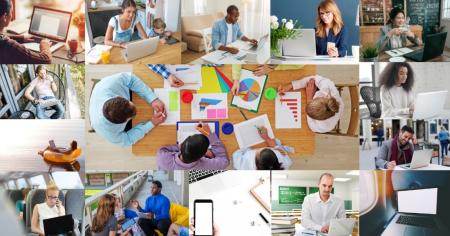 Collage of diverse people using Splashtop for various remote tasks