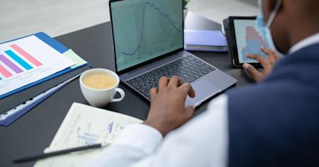 A person working on a computer.