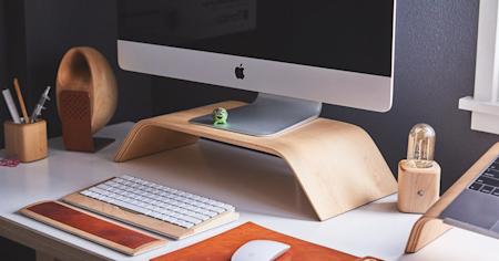 A computer with a blank screen.