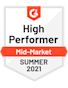 High performer mid-market summer 2021 logo