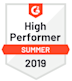G2 high performer of summer 2019 logo