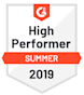 G2 high performer of summer 2019 logo