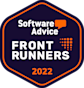 Software Advice Front Runners 2022 award badge