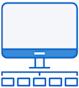 Connected computers icon