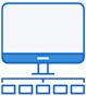 Connected computers icon