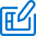 Drawing tablet with pen icon