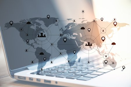 A laptop with remote desktop software that works anywhere in the world.