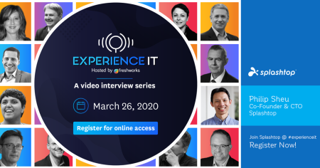 Ad for Experience IT series with Splashtop's CTO Philip Sheu