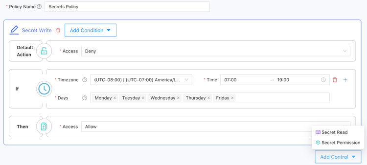 Additional policy controls in SSW.