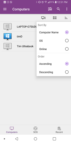 Business App Android Interface