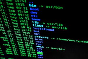 A computer screen showing lines of code.