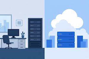 On-premises vs cloud infrastructure comparison.