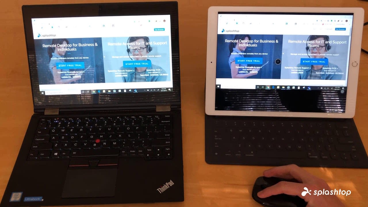 使用 Splashtop,从 iPad 远程访问计算机时可以使用鼠标