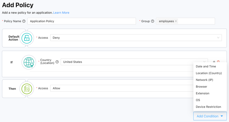 Granular policy controls in SSW.