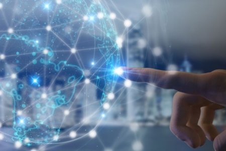 Pressing a button on a virtual interface