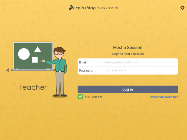 Classroom host a session on ipad