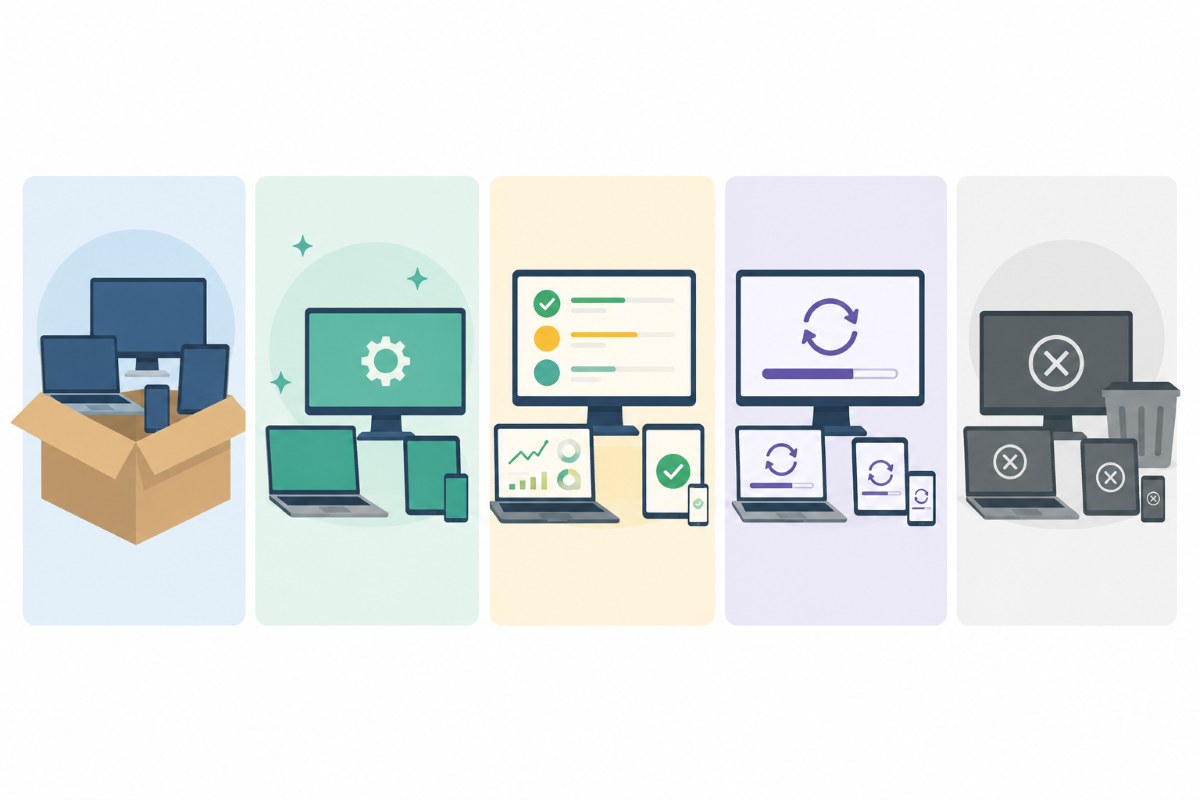 The endpoint lifecycle stages.