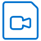 Video camera file icon representing session recording