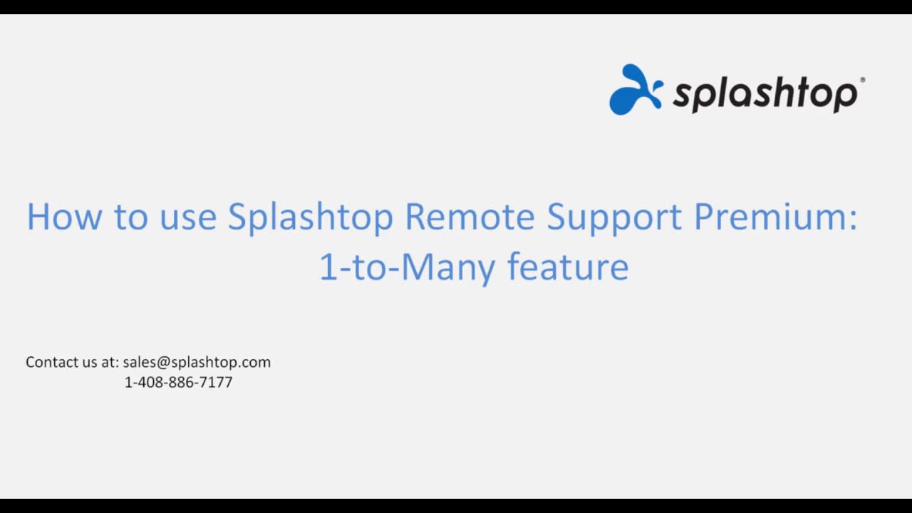如何使用 Splashtop Remote Support Premium 的一对多功能
