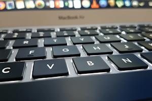 A Mac laptop.