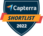 Capterra 2022 Shortlist award badge