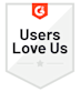 G2 Users Love Us badge