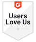 G2 Users Love Us badge