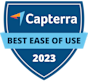 Capterra Best Ease of Use 2023 badge