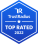 TrustRadius Top Rated 2022 award emblem