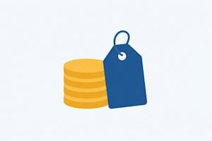 Price tag and money.