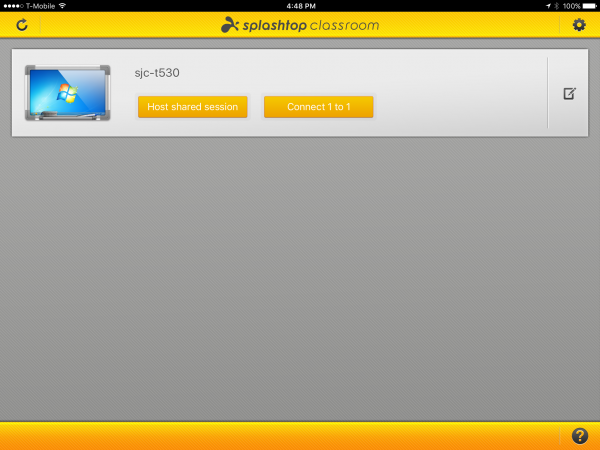 Splashtop Classroom Session Ipad