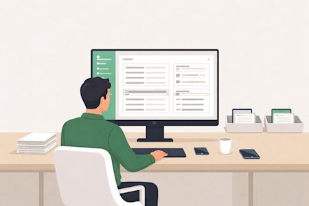 An IT worker using Splashtop AEM for automated patch management